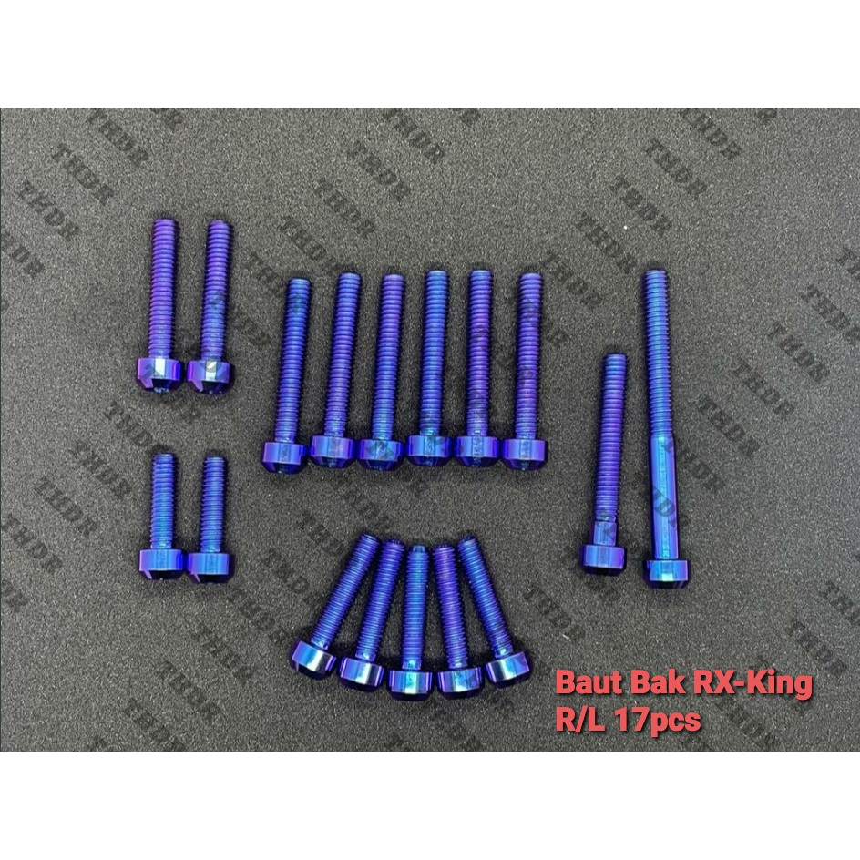 Baut Titanium Blok Kanan Kiri RX King RXking Titanium Bolts GR5 Original THDR