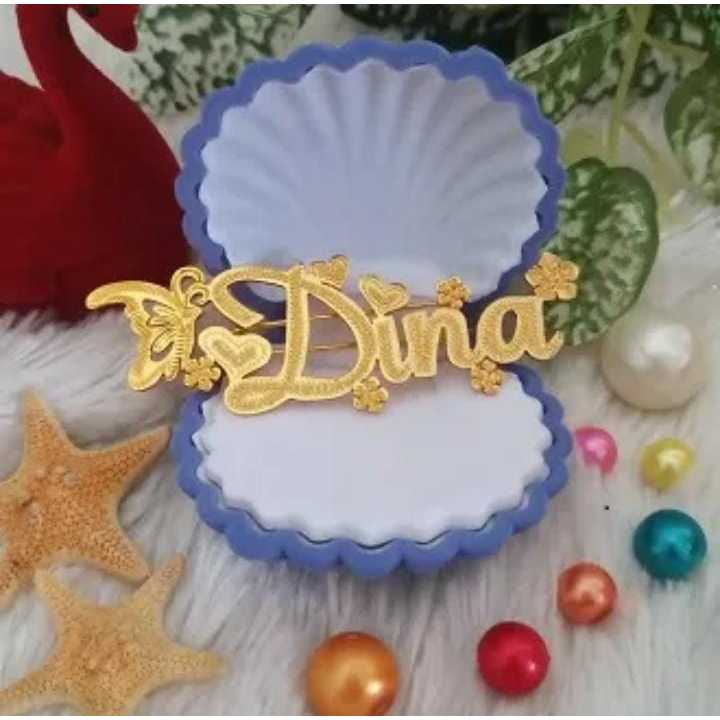 Bros Nama Titanium Lapis Emas