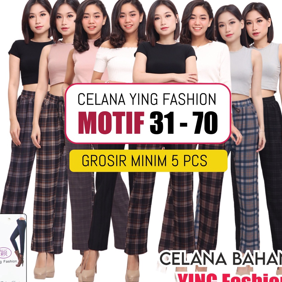 MODEL MBL292 [GROSIR] Celana Zahra Import [ 31 - 70 ] / celana fashion wanita import / celana kotak 