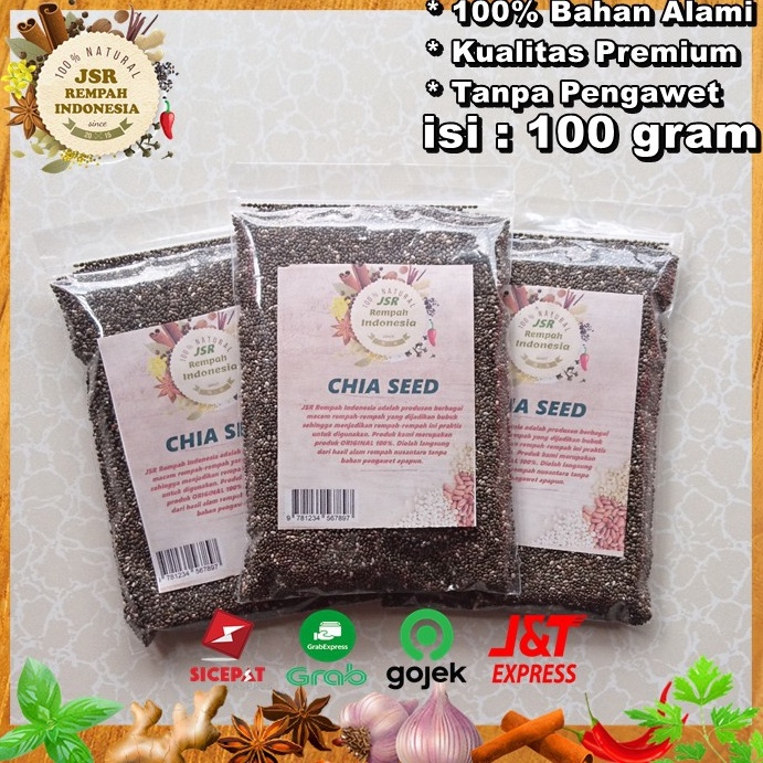 

[✡F13@] CHIA SEED MEXICO ORGANIC ASLI ISI 100 GRAM KUALITAS PREMIUM JSR REMPAH [136]