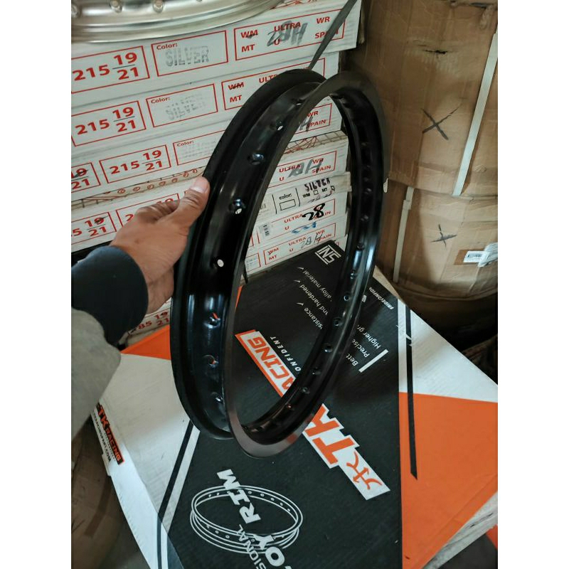 Velg Pelek TK Japan Ring 19 Ukuran 185 Hole 28 Hitam Cuci Gudang Akhir Tahun TK Japan original asli
