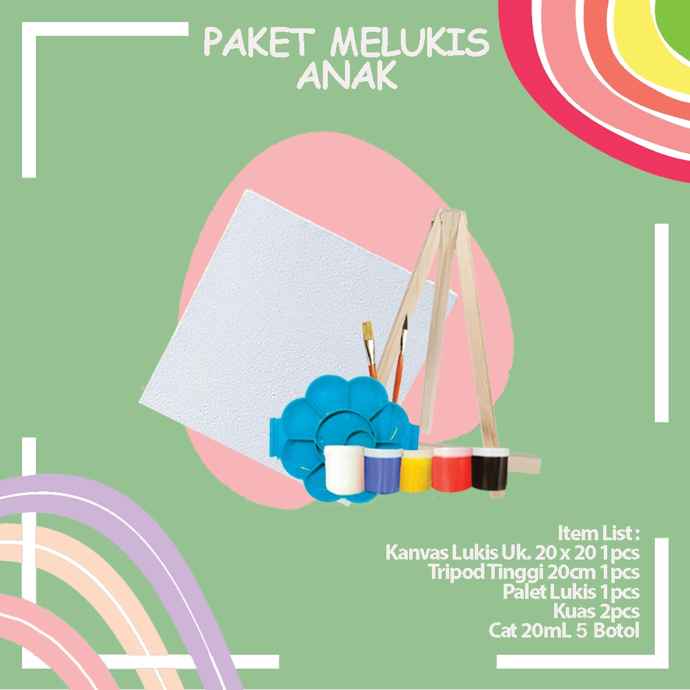 

Paket Melukis Komplit Uk. 20 x 20cm + Easel Murah Lengkap dan Berkualitas