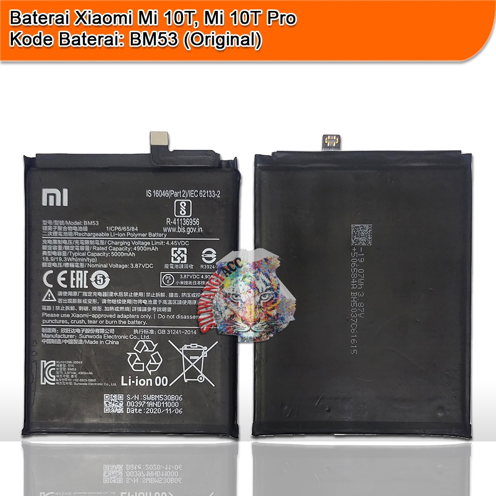 Baterai Xiaomi Mi 10T Mi 10T Pro Original BM53