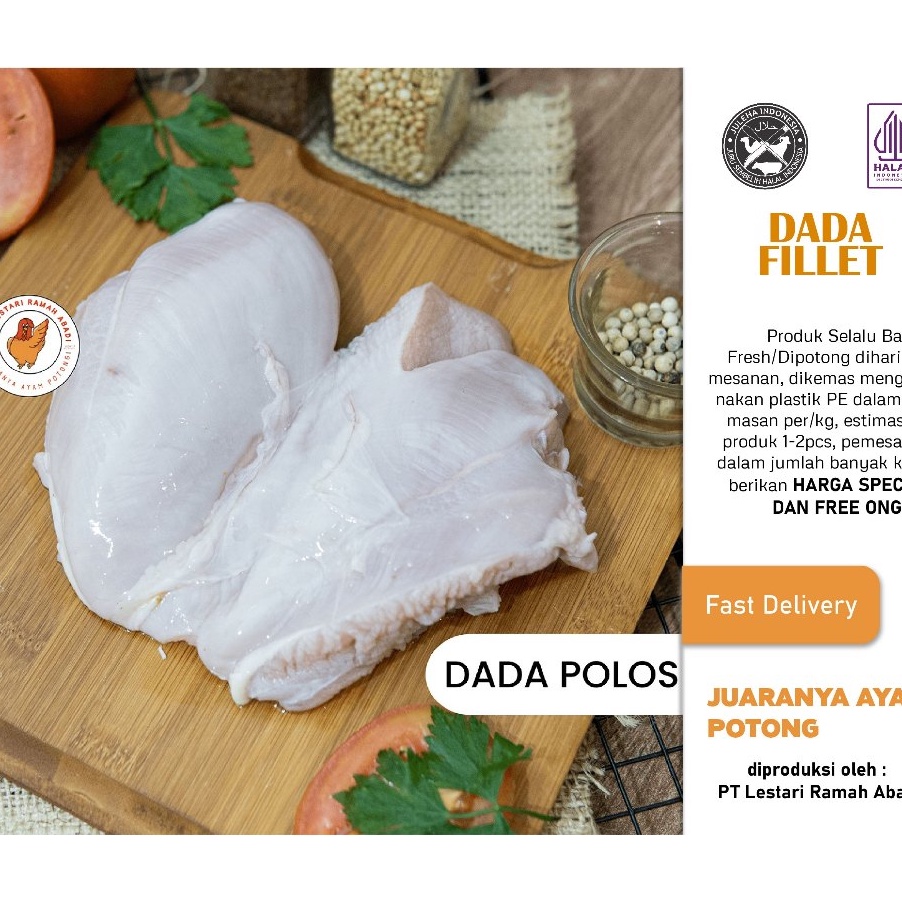 

QYPG9800 Dijamin Ori Daging Dada Ayam Fillet Tanpa Lemak 1kg