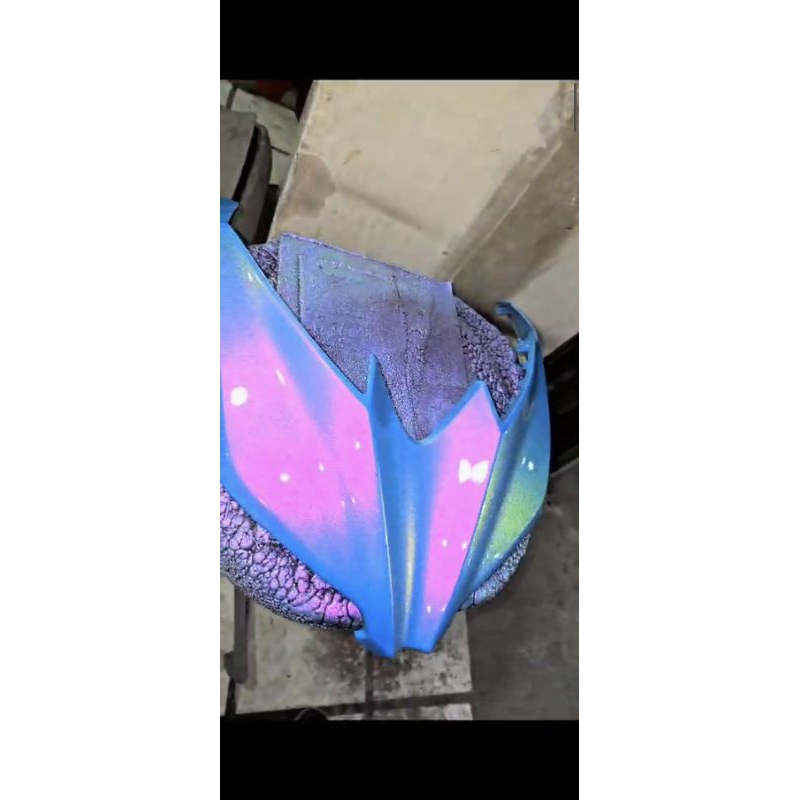 Cat PU Bunglon Lovebird Dan Dasaran Biru