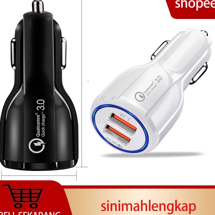 KODE CTI287 USB Casan Mobil Charger Mobil Fast Charging 3.0 3.1A 2 Port LED Lampu