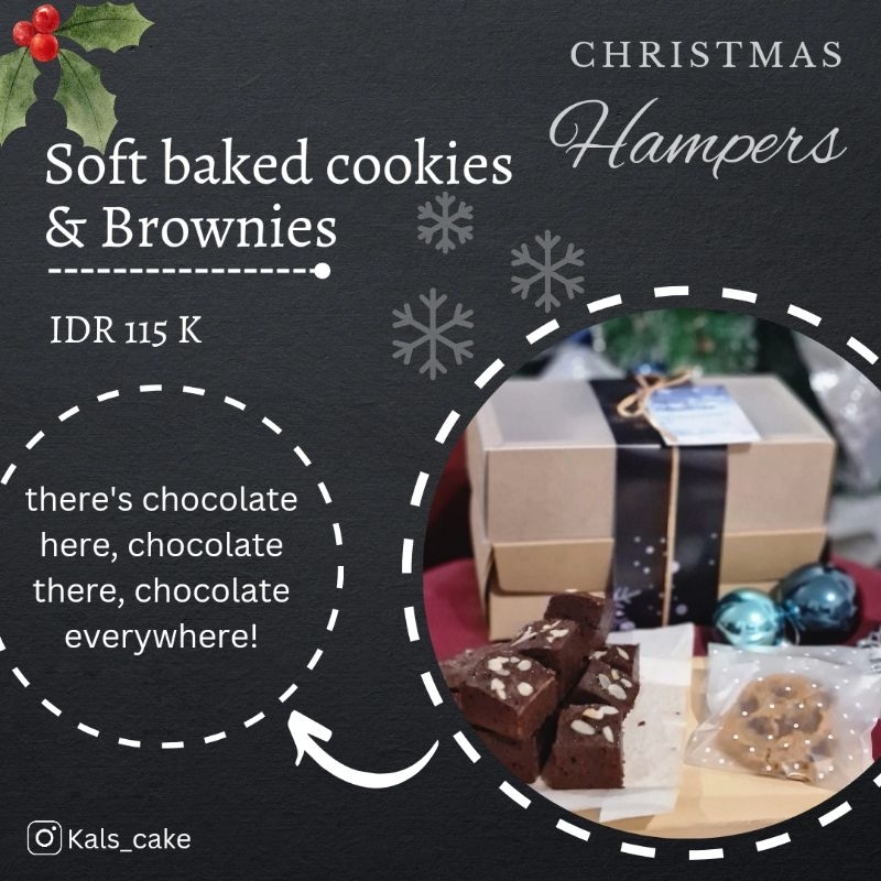 

Hampers Natal Soft Baked Cookies & Fudgy Brownies