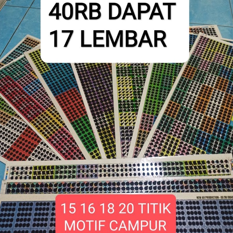 12.12 FLASH SALE GOSOK BOM 15 16 18 20 TITIK MOTIF CAMPUR / MAINAN GESEKAN BOM RENDSTOREID 2 buruan