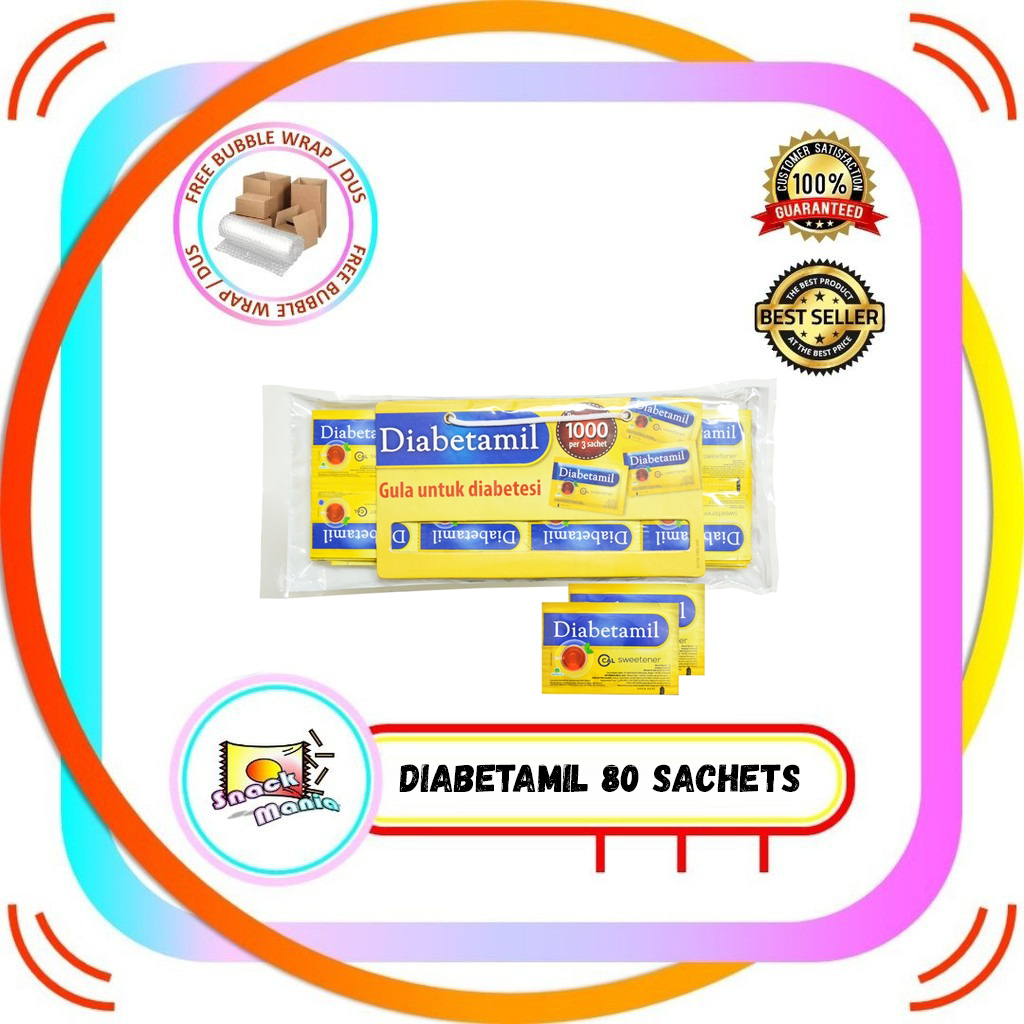 

Diabetamil Sweetener Gula Diabet 80 Sachet Diet Sugar