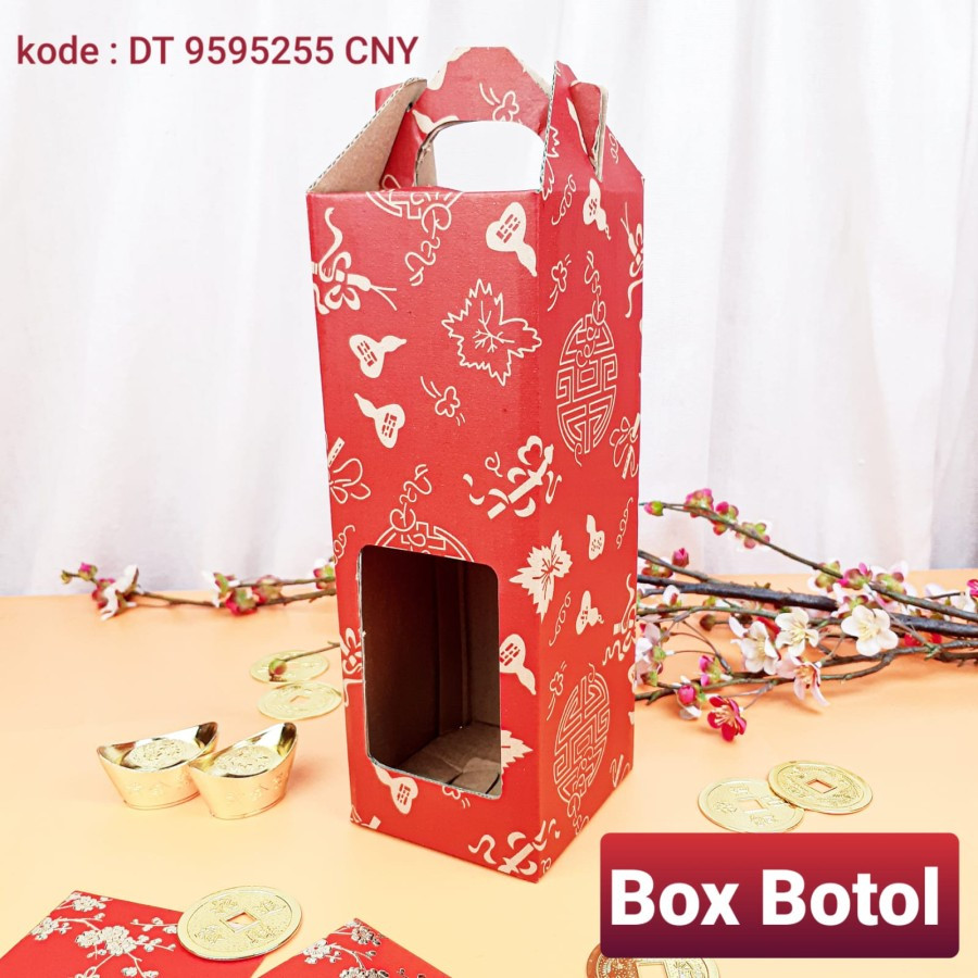 

(5 Pcs) Dus Kemasan Hampers Botol 1 Liter Imlek / Gable Box Packaging CNY