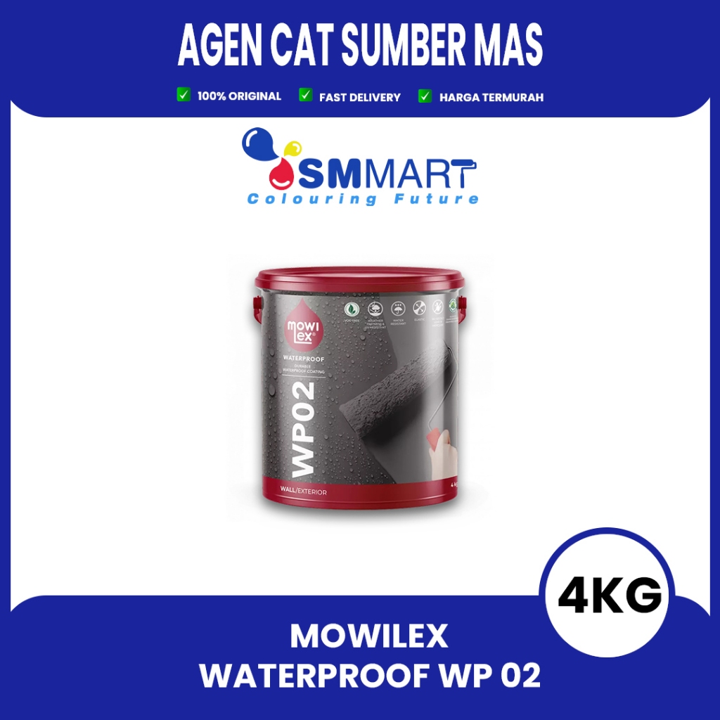 CAT WATERPROOFING MOWILEX ANTI BOCOR MOWILEX WP 02 WARNA PUTIH 20 KG