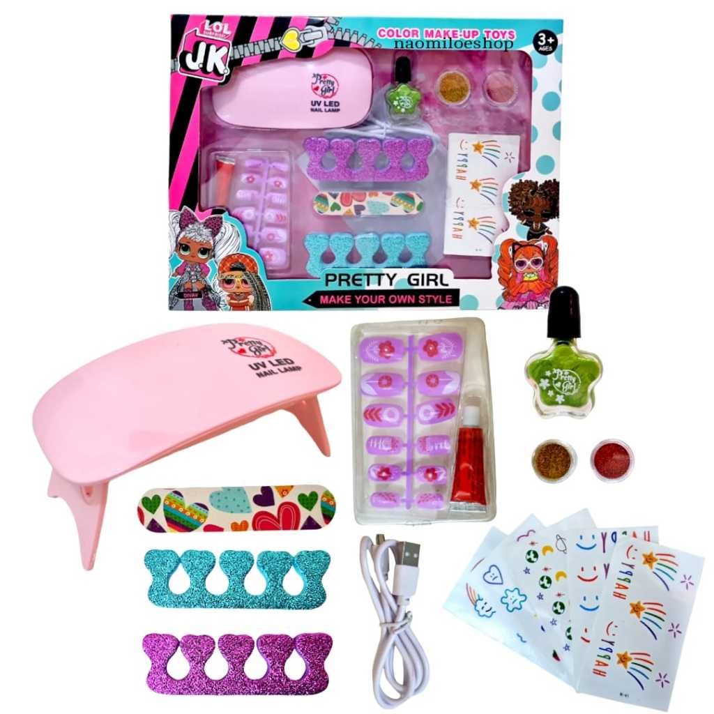 Mainan Nail Art Kuku Cutek Set Mainan Salon Kuku  manicure toy nail art maker