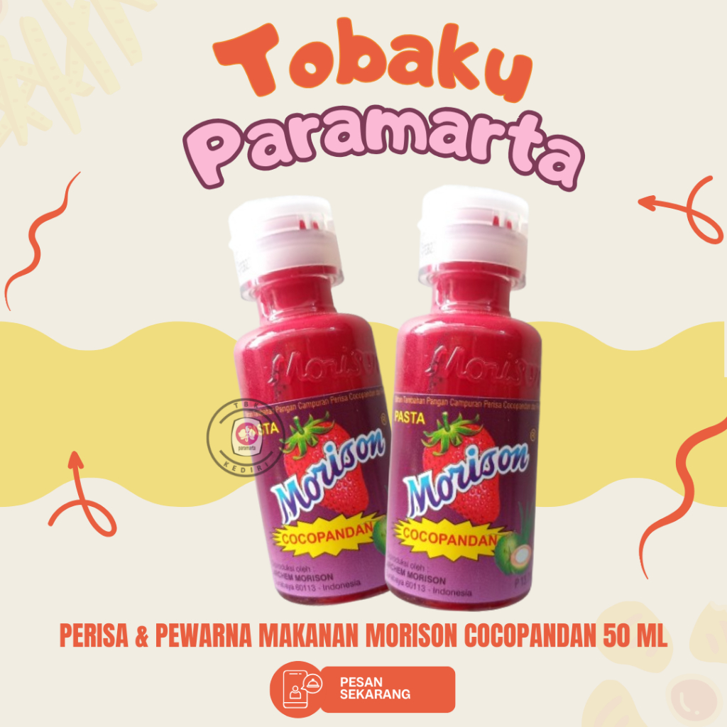 

PEWARNA DAN PERISA MAKANAN MORISON RASA COCOPANDAN 50 ML / PEWARNA DAN PERISA MAKANAN MORISON