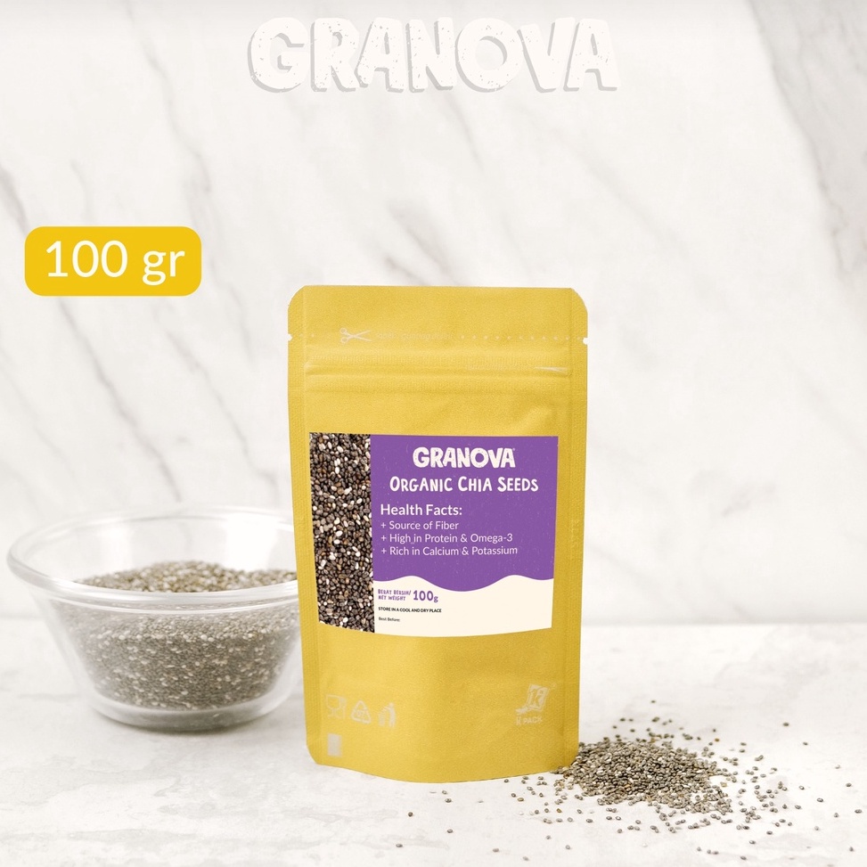 

[✵D79➤] Granova - Chia Seeds Hitam Organik Paraguay 100gr / Organic Black Chia Seeds [86]