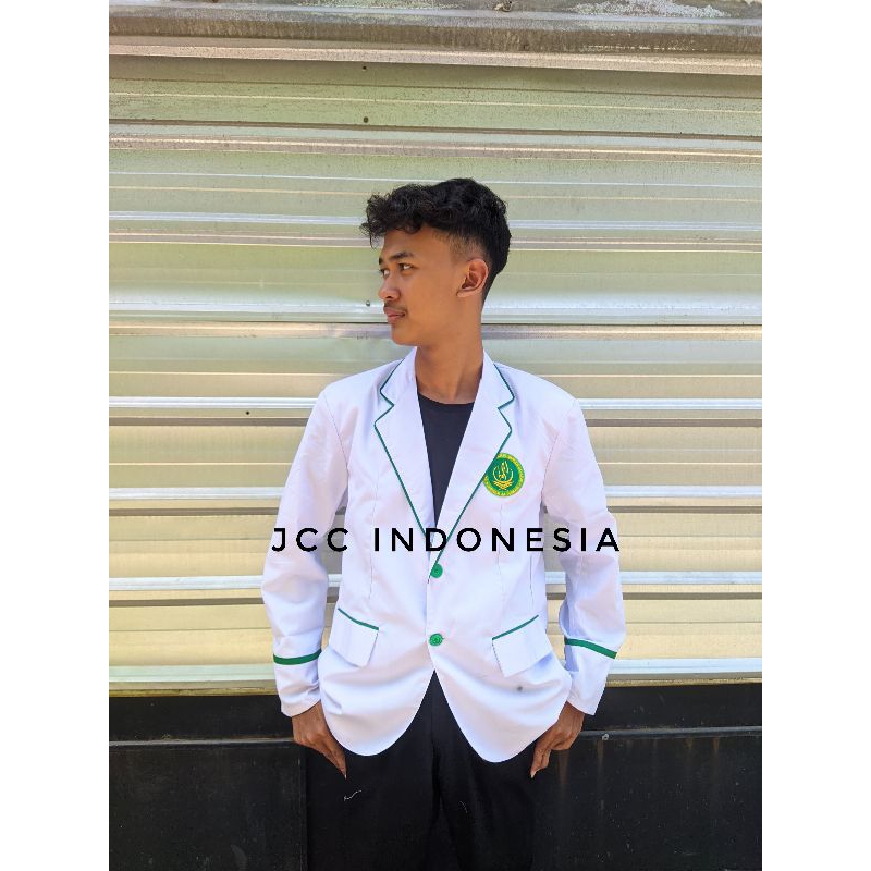 Jas Putih Ponpes Jas Almamater Putih Jas Polos Jas Bordir Jas Sekolah Jas