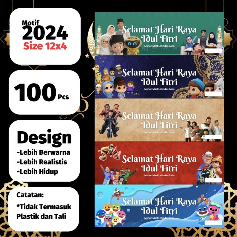 

[100Pcs] Part 2 Plastik Label Ukuran 12Cm/15Cm Label Ulang Tahun dan Label Lebaran Plastik idul Fitri Murah Peluang Bisnis