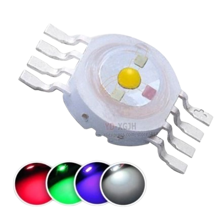 HIGH POWER LED HPL 4W RGBW RED GREEN BLUE WHITE MERAH HIJAU BIRU PUTIH - PCB +LED