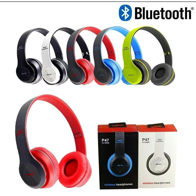 Headset Handsfree Bluetooth JBL P47 MP3 Players Wireless Distance