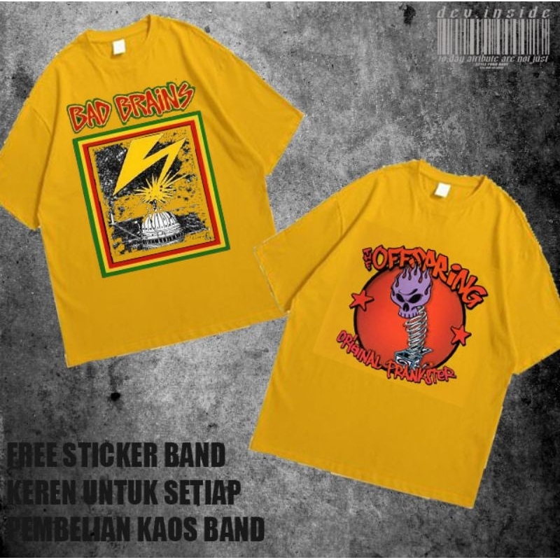 kaos tshirt band luar kuning punk metal