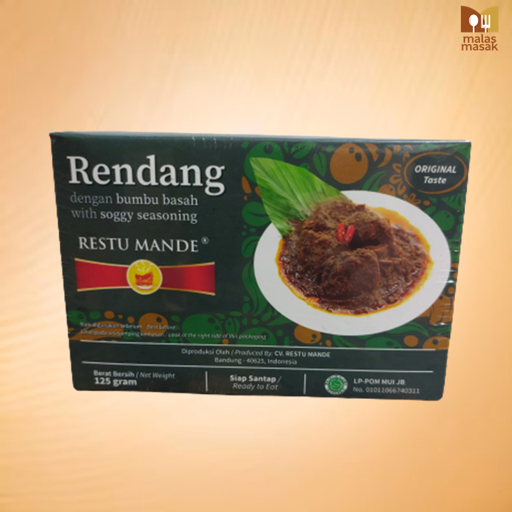 

Rendang Daging Basah Padang 125 gram Restu Mande
