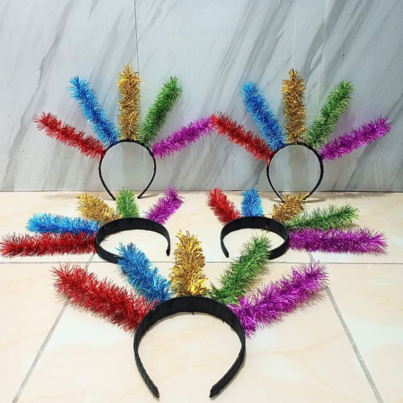 Bando Ondel Ondel Anak Dan Dewasa Bandana Ondel-ondel Bando Akar Kelapa Kembang Kelapa Tari Adat