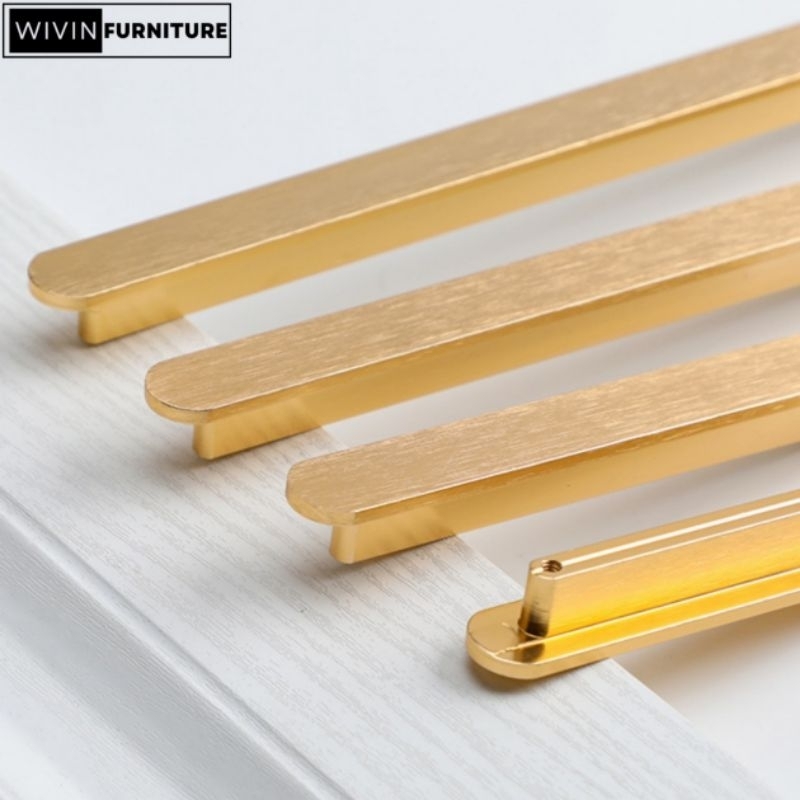 W-39 Gold Handle Lemari Skateboard Handle Lemari Tarikan Laci Emas Aksesoris Furniture