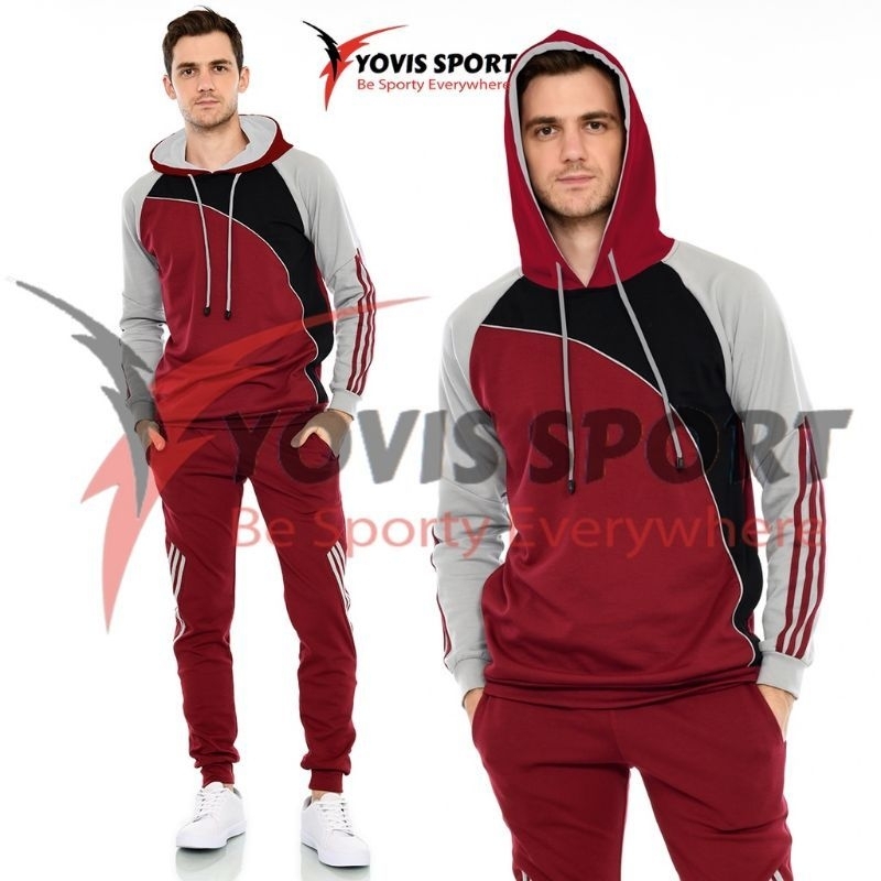 Setelan Olahraga Hoodie Pria Yovis Sport Original