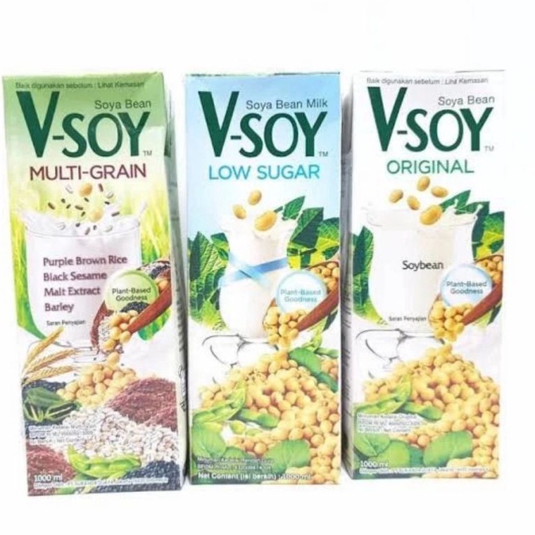 

[KODE HAIEB] susu vsoy 1 liter multi grain/original/low sugar