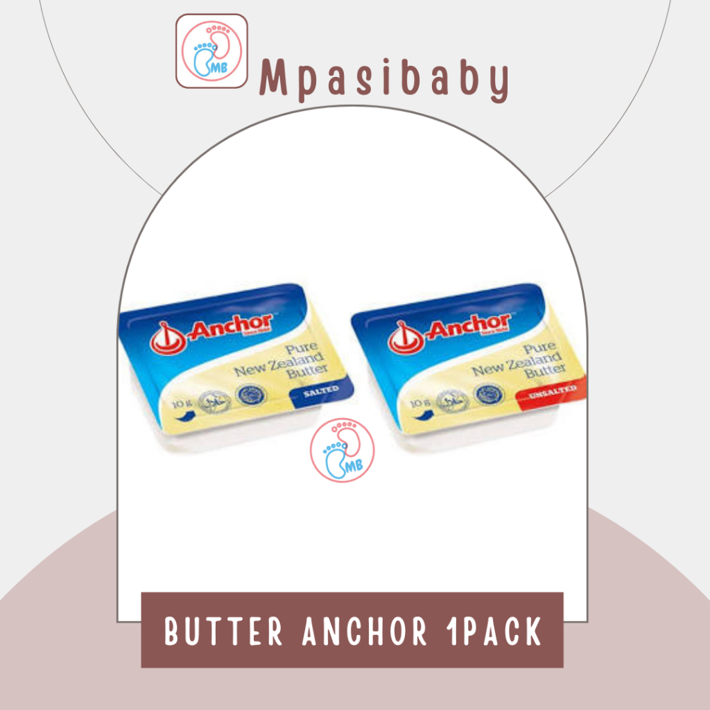 

BUTTER Anchor salted & Unsalted 10x7 gr / Butter Mpasi / Lemak Tambahan Bayi / BB Booster Bayi