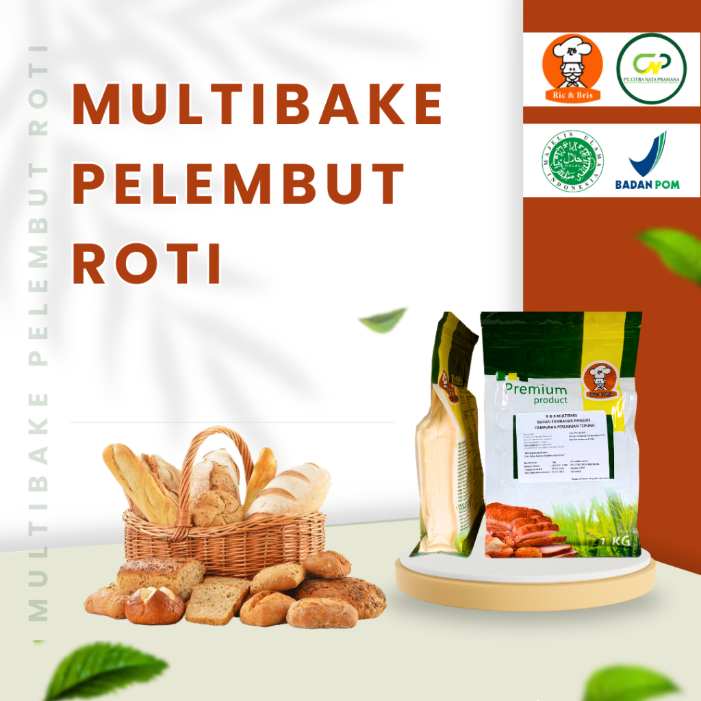 

R&B Pelembut Roti Multibake 1kg / Pengempuk Roti Penghalus Roti MultiBake Tepung /enzim roti