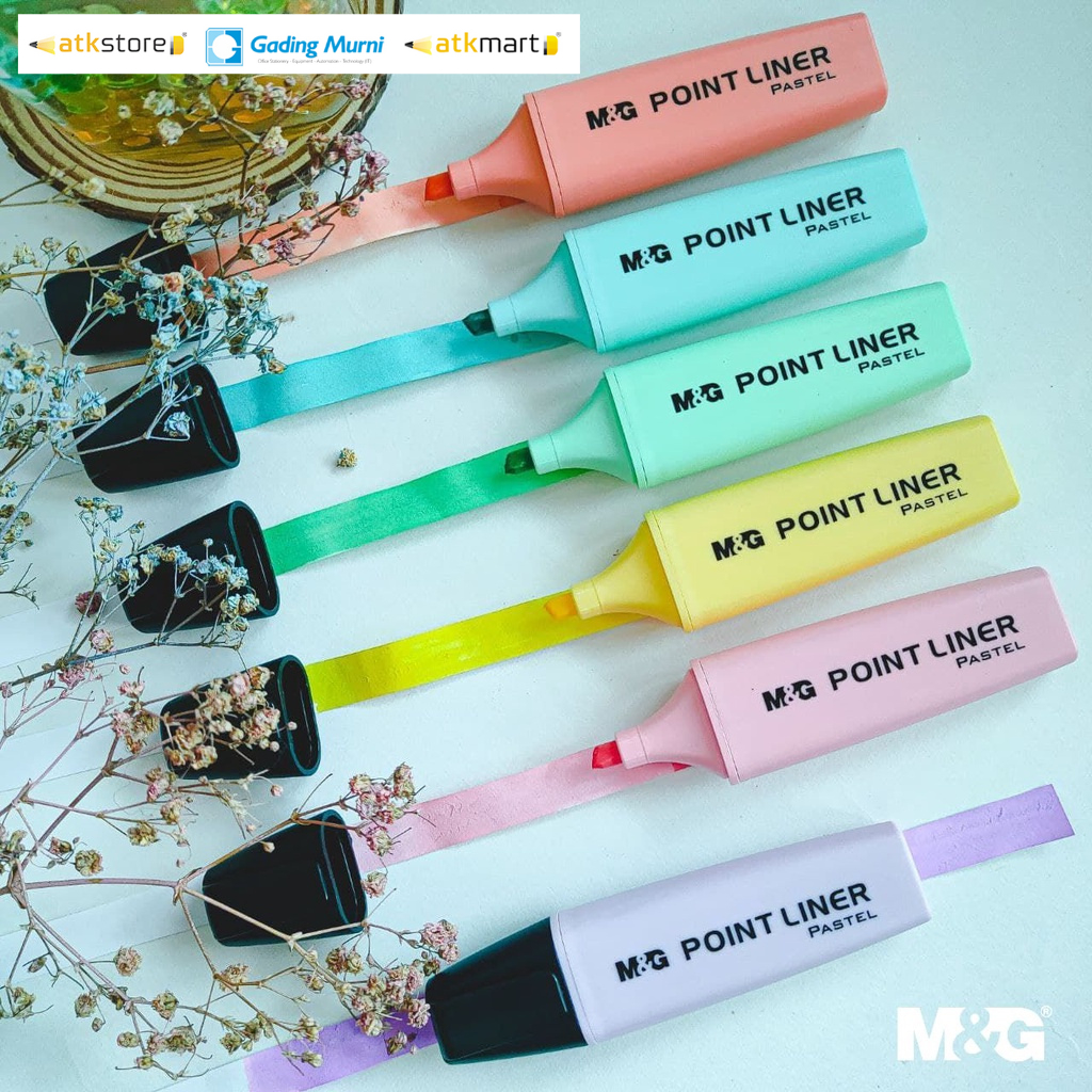 

M&G Pen Pulpen Highlighter Marker Spidol Warna Pastel Cerah Unik