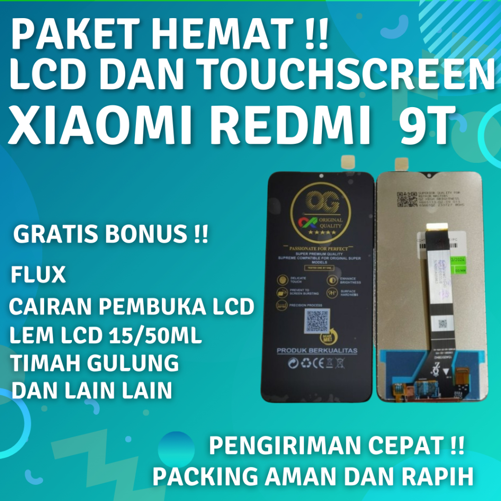 Lcd Ori Hp Xiaomi Redmi 9T Fullset