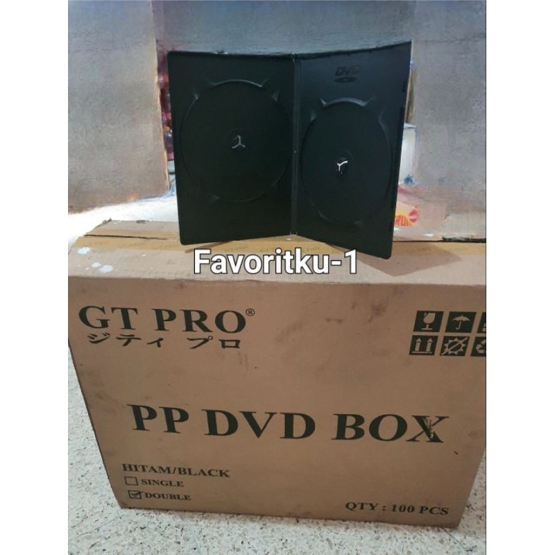 CD/ DVD Case / Kotak CD GT-PRO Double Disc (Hitam)