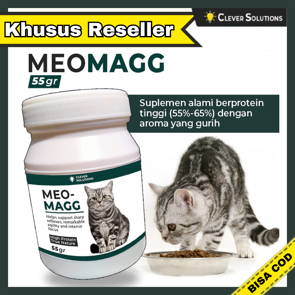 Clever Solutions (RESELLER) - MEOMAGG Penambah Nafsu Makan Imun Kucing Anabul Maggot
