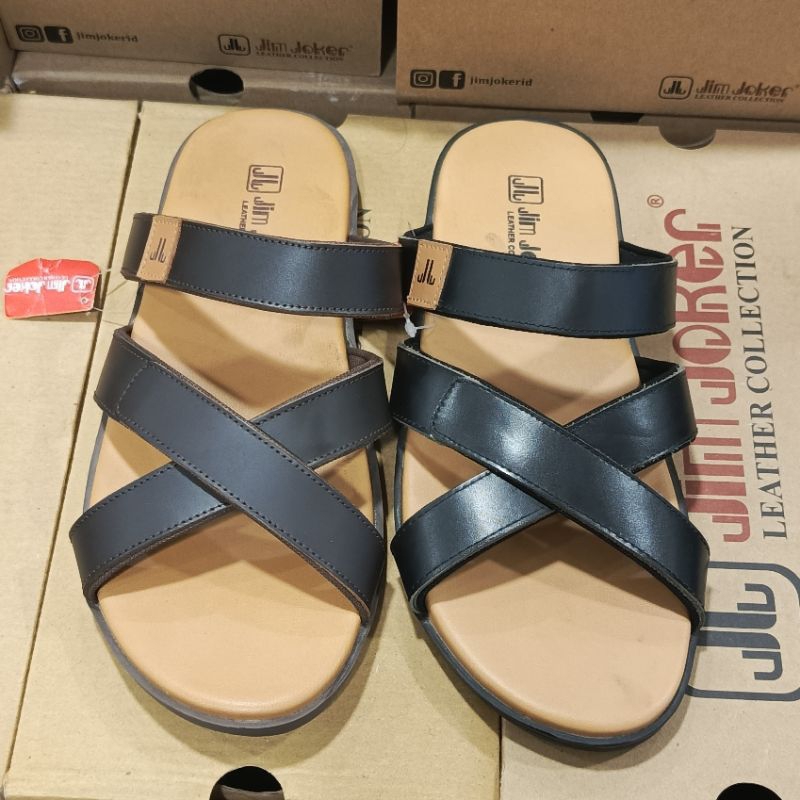 SANDAL FLAT PRIA SANDAL TALI SLIP ON CASUAL SIMPEL || SANDAL JIM JOKER KEKINIAN STOCK TERBATAS SANDA