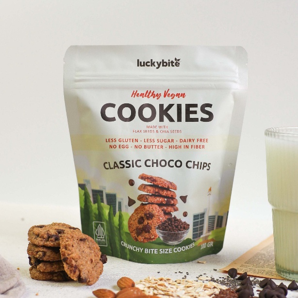 

H4rga Murah Vegan Cookies (100gr) - Less Gluten & Healthy - LUCKYBITE [82]