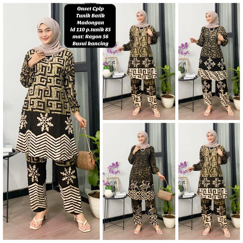 Setelan Cp Tunik Batik Cap