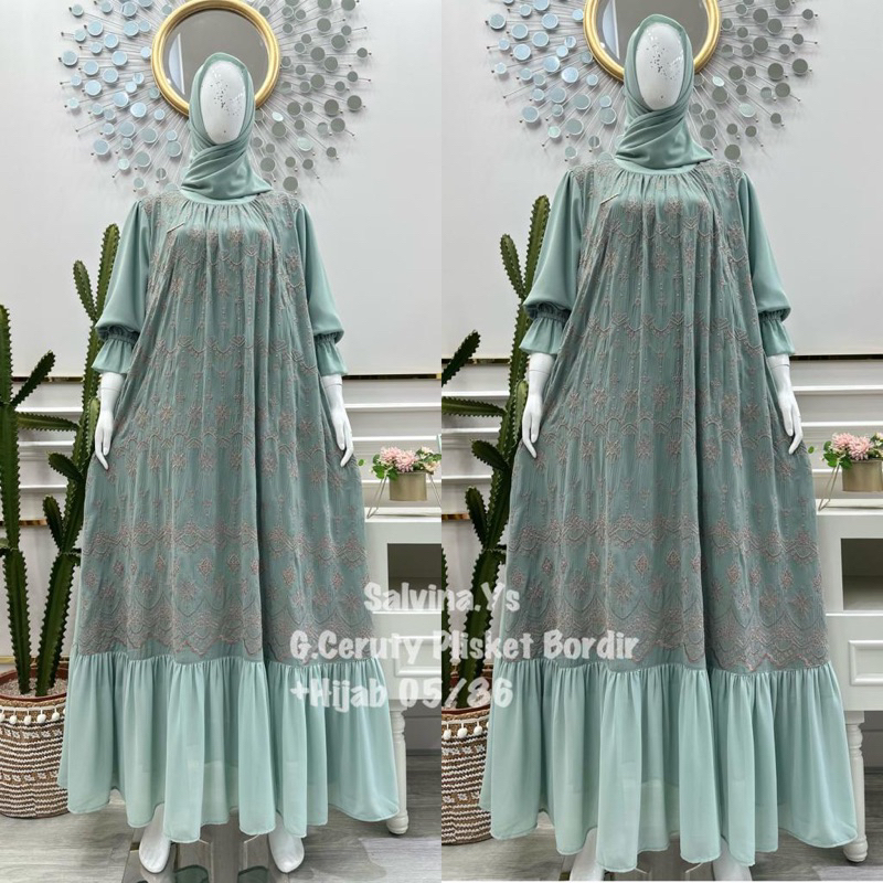 SALVINA YS Gamis ceruty +hijab ARMILA