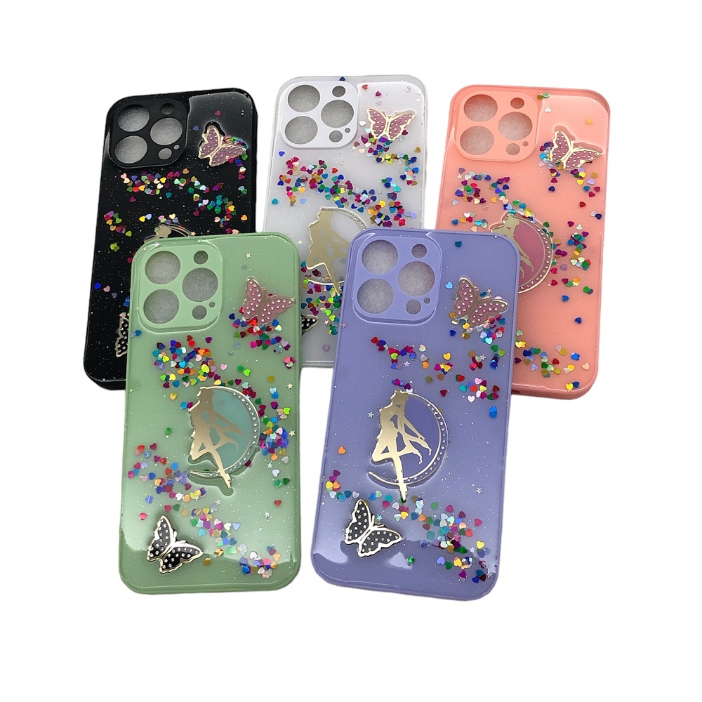 Fashion Case Oppo A57 5G A57S A58 5G A58X A76 A77S A77 5G A78 5G A96 Cute Bling Butterfly