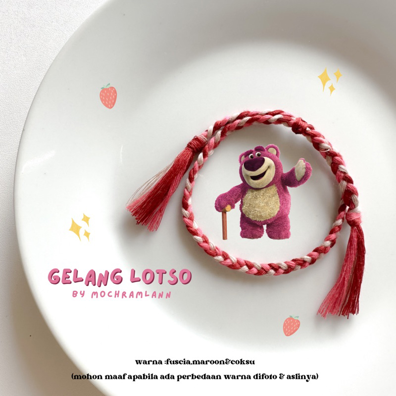 Pree - Oder | by.mochramlann  | Gelang Lotso | Gelang Tali Benang | Gelang Toy Story Series | Gelang