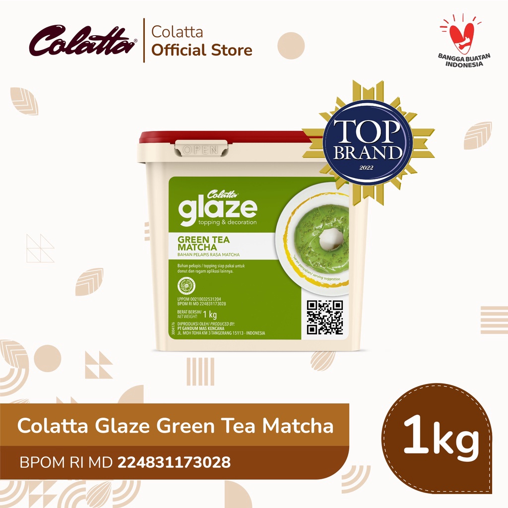 

12.12 SALE Colatta Glaze Green Tea - Bahan Pelapis Rasa Green Tea 1Kg grosir