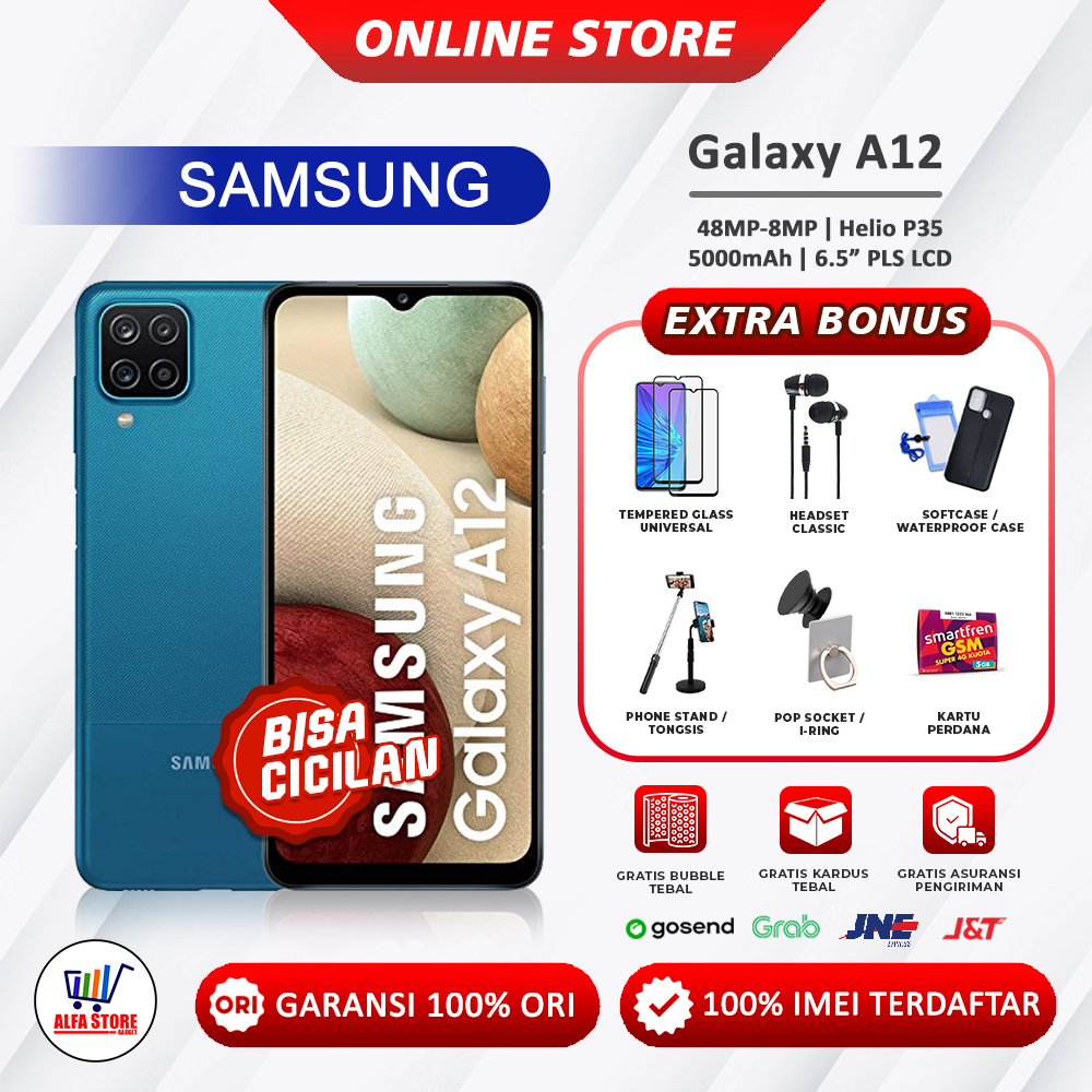SAMSUNG A12 galaxy a12 (SAMSUNG GALAXY A12) RAM 6/128GB - RAM 4/128GB GARANSI RESMI