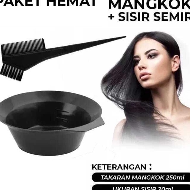 Baru Mangkuk Cat Rambut + Sisir Semir / Wadah Mangkok Tempat Mewarnai Rambut Salon Professional Baha