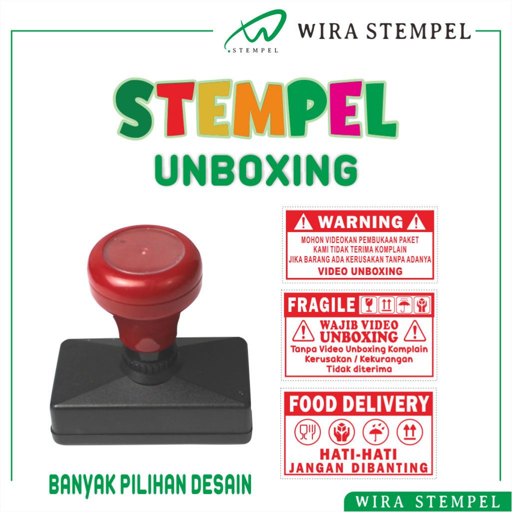 

Cetak Stempel Unboxing Stampel label Fragile packing Cap Dus Flash Stamp online Shop