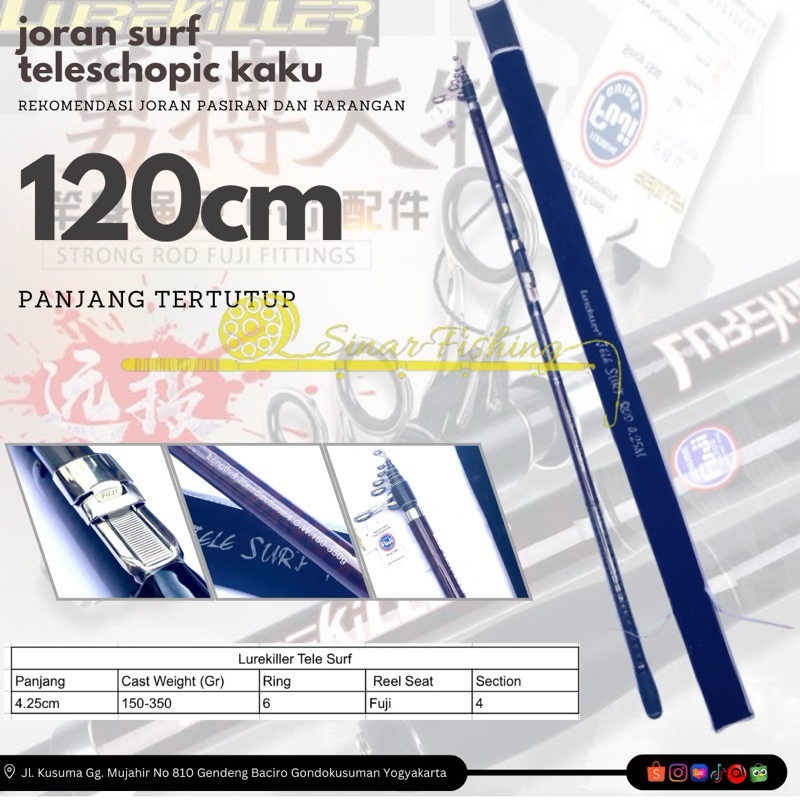 Japan Teleschopic Rod Lurekiller Tele Surf 4.25cm CW 350gr