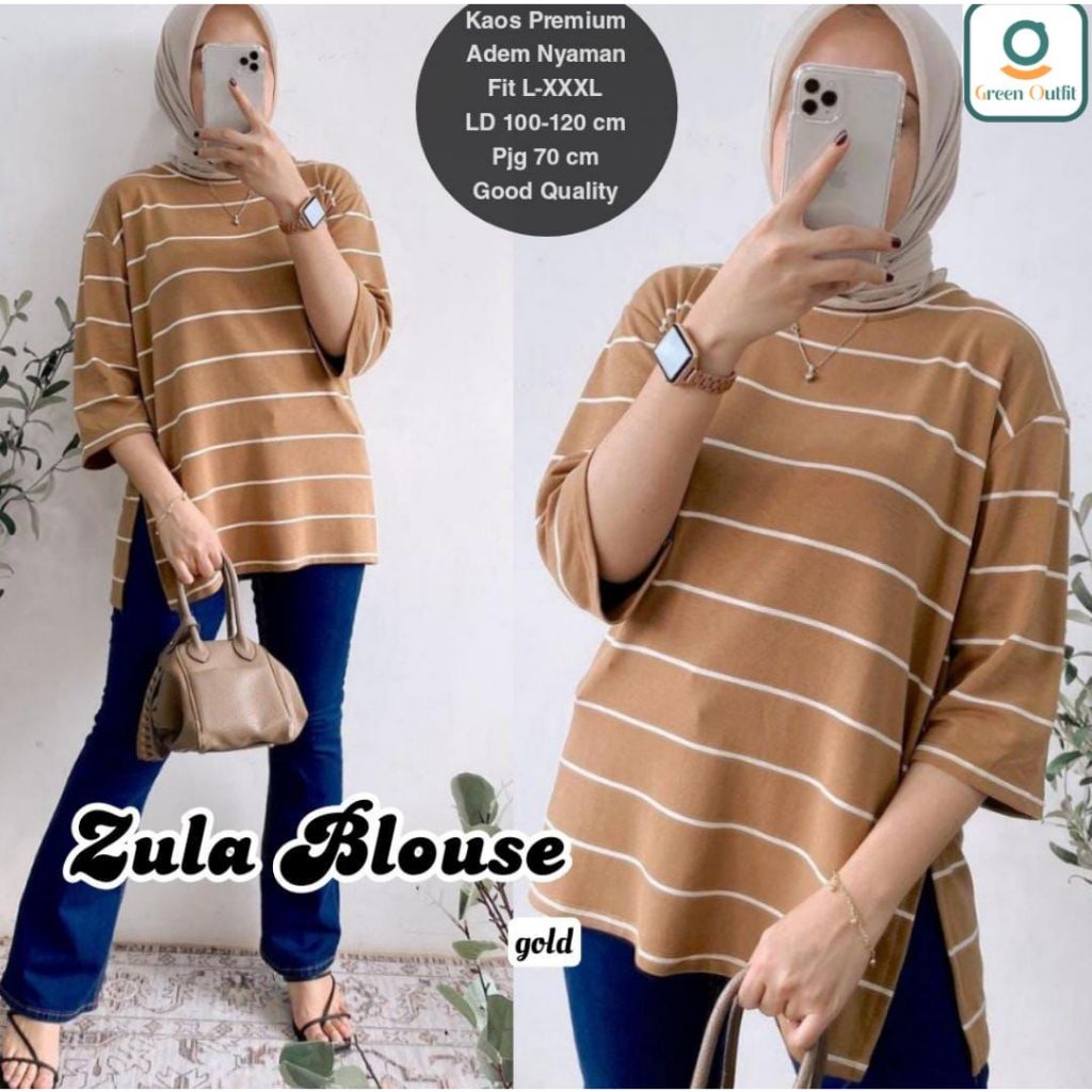 zula blouse jumbo ld 100 - 120 bluse bluss blus kaos baju atasan wanita perempuan cewek remaja dewas