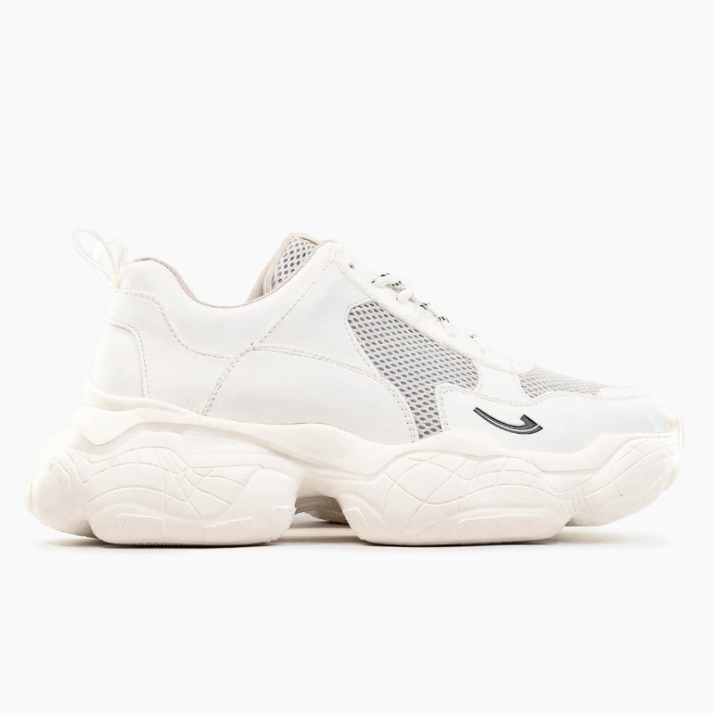 Sepatu Sneakers Wanita Johnson - ion White | Heels Tinggi Konser Tebal