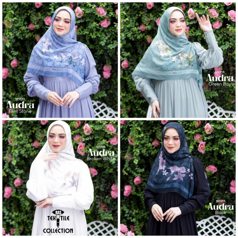 MADENIA SYARI By MASYA - Jilbab Hijab Kerudung Khimar Scarf Instan Voal Premium Lasercut Laser Cut M
