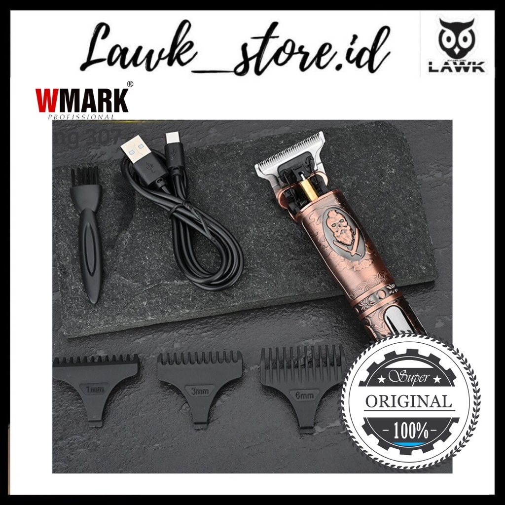 RK WMARK 307 hair trimmer wmark Ng-307 full metal / MESIN CUKUR RAMBUT PROFESIONAL / TRIMMER WMARK /