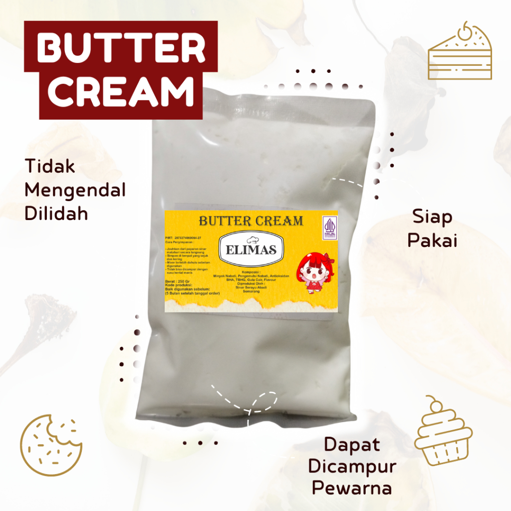 

250 Gr Butter Cream Instan Siap Pakai | juragantobaku